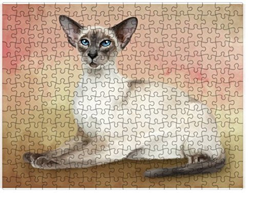Thai Siamese Cat Puzzle with Photo Tin