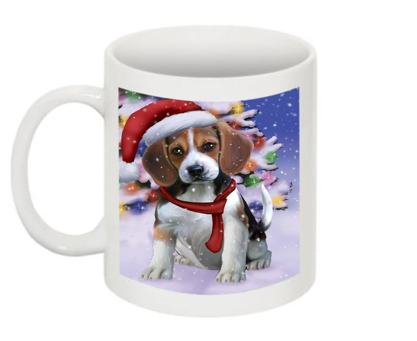 Winter Wonderland Beagle Dog Christmas Mug CMG0571