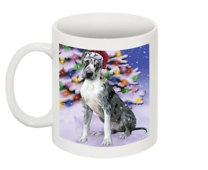 Winter Wonderland Great Dane Dog Christmas Mug CMG0598