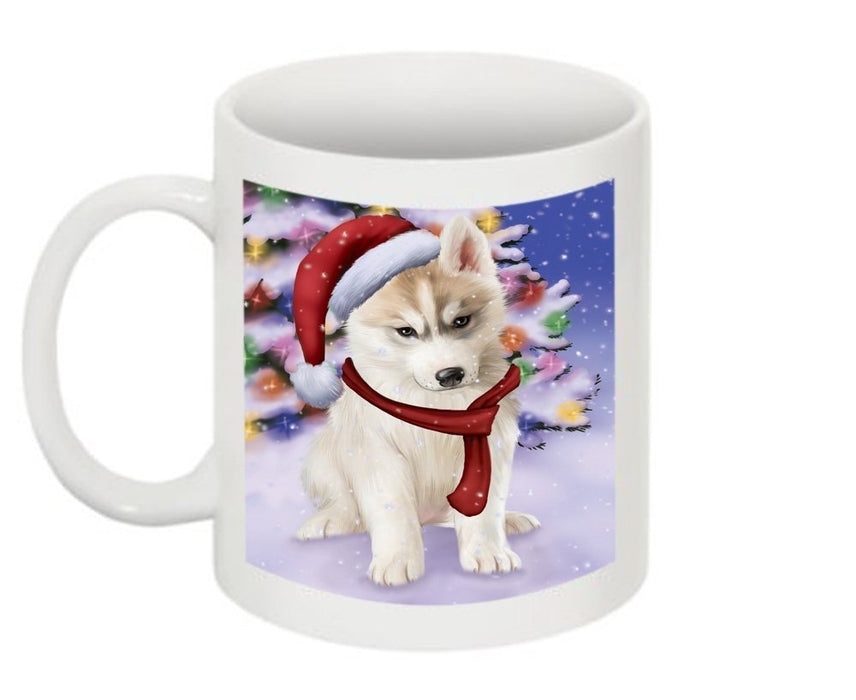 Winter Wonderland Siberian Husky Dog Christmas Mug CMG0614
