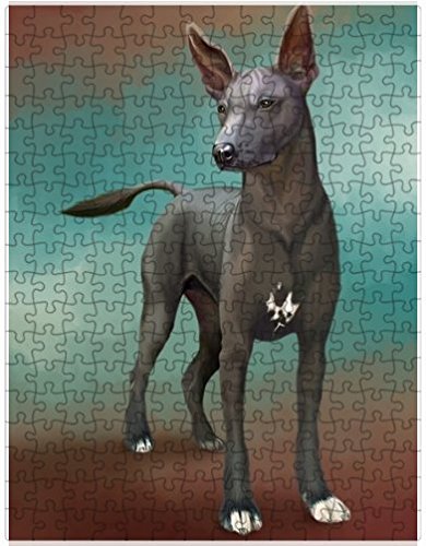Xoloitzcuintli Mexican Haireless Dog Puzzle with Photo Tin