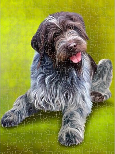 Wirehaired Pointing Griffon Dog Puzzle with Photo Tin