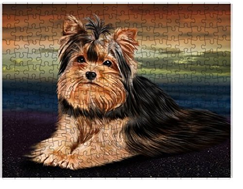 Yorkshire Terrier Dog Puzzle with Photo Tin D192