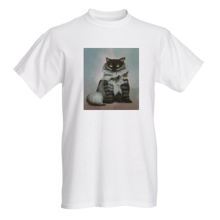 Women's Black Smoke Siberian Cat T-Shirt