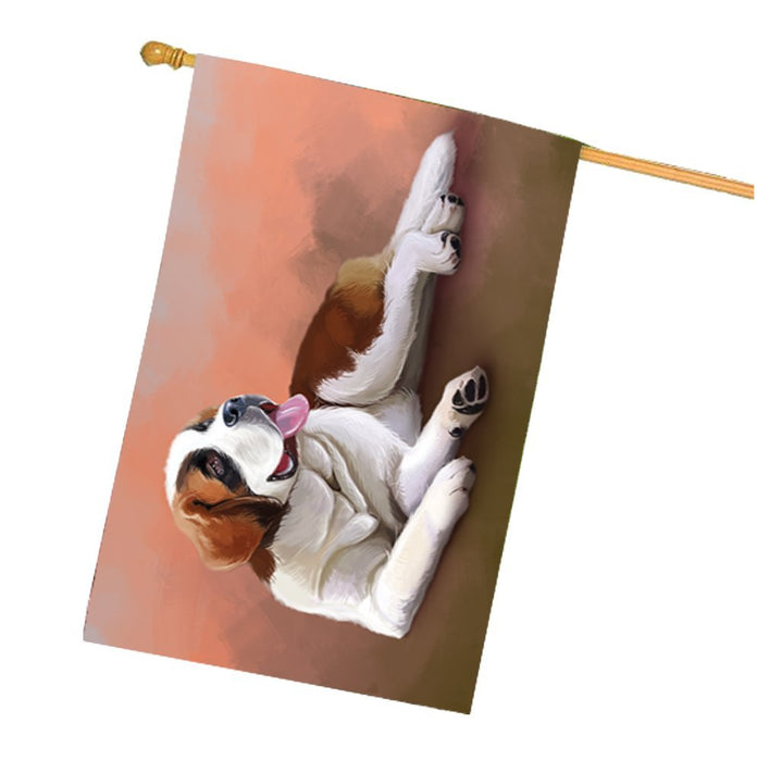 Saint Bernard Dog House Flag