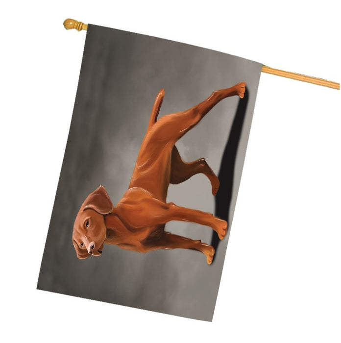 Vizsla Dog House Flag