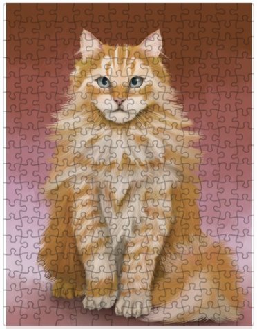 Siberian Cat Puzzle with Photo Tin