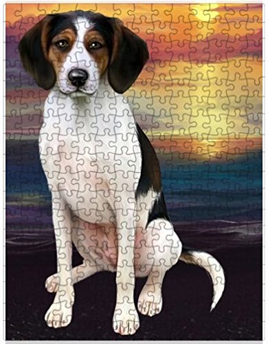 Treeing Walker Coonhound Dog Puzzle with Photo Tin D690