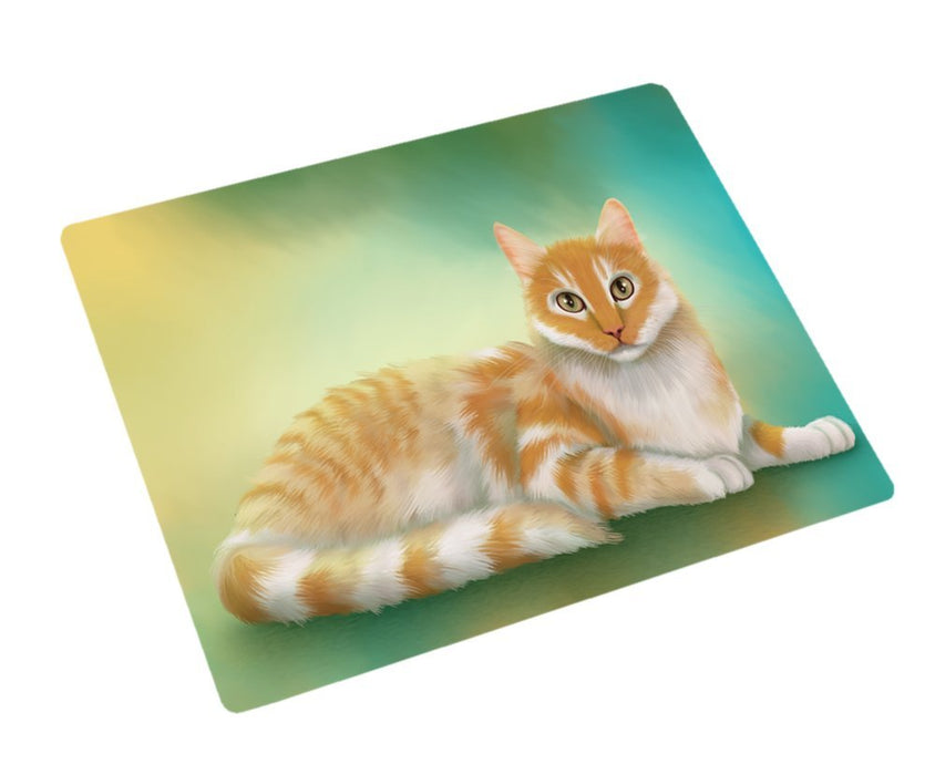 Turkish Van Cat Tempered Cutting Board (Small)