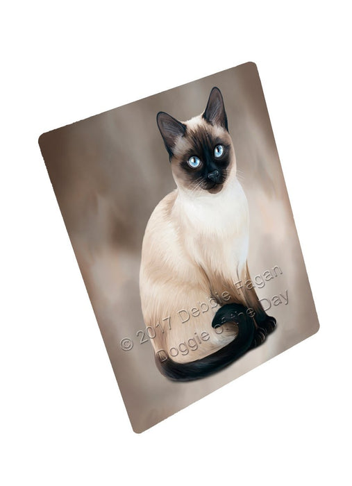 Thai Siamese Cat Art Portrait Print Woven Throw Sherpa Plush Fleece Blanket D061
