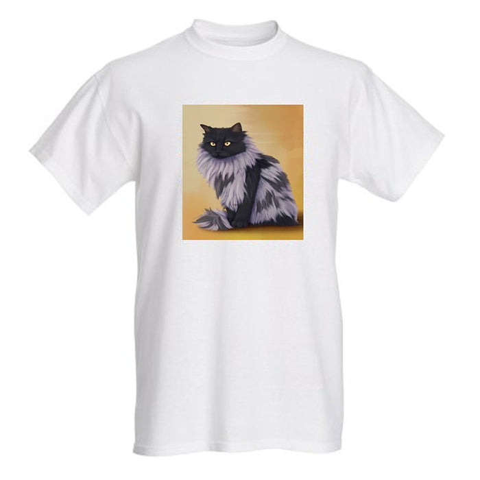 Women's Black Smoke Norwegian Forest Cat T-Shirt