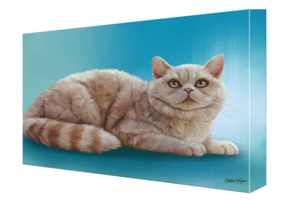 Selkirk Rex Cat Painting Printed on Canvas Wall Art Signed