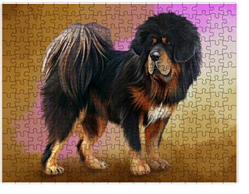 Tibetan Mastiff Dog Puzzle with Photo Tin