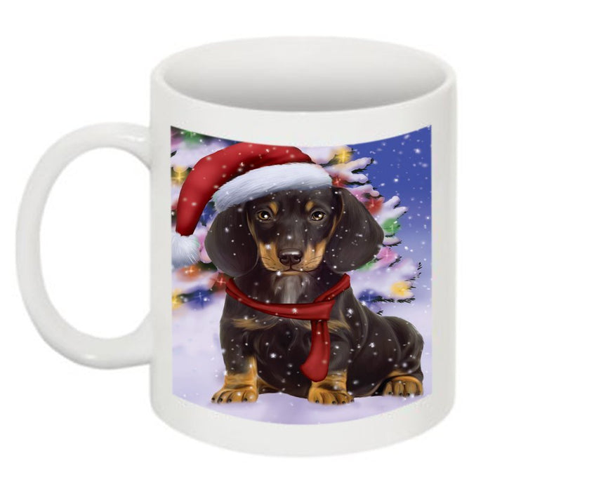 Winter Wonderland Dachshund Dog Christmas Mug CMG0587