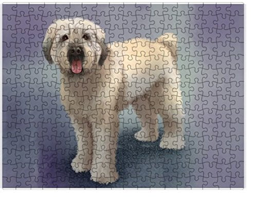 Wheaten Terrier Dog Puzzle with Photo Tin