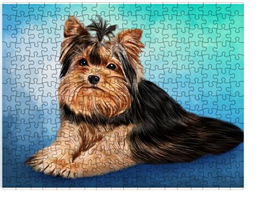 Yorkies Dog Puzzle with Photo Tin