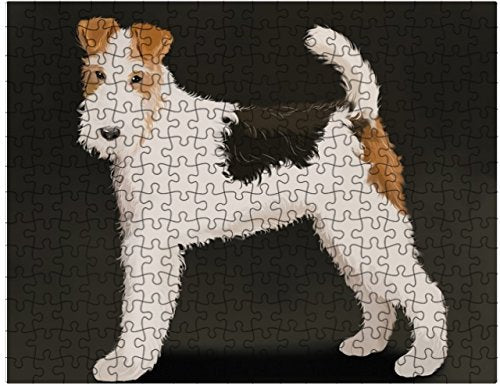 Wire Fox Terrier Dog Puzzle with Photo Tin