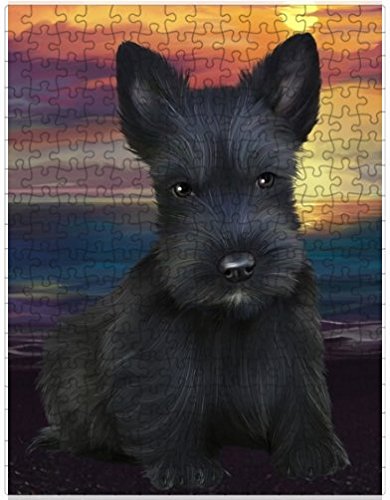 Scottish Terriers Dog Puzzle with Photo Tin D679