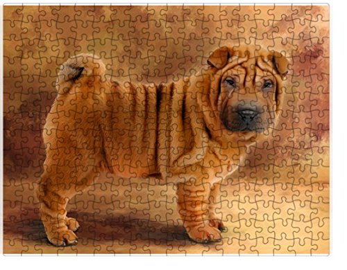 Shar Pei Dog Puzzle with Photo Tin