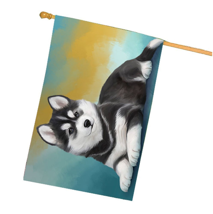 Siberian Husky Dog House Flag FLGA48124