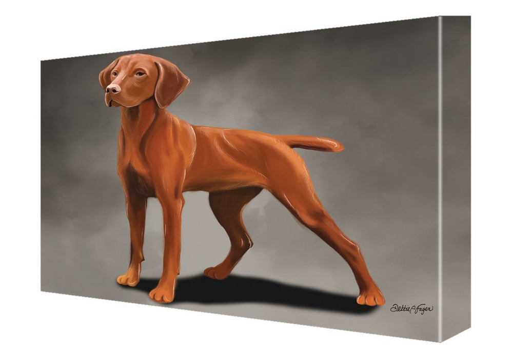 Vizsla Dog Painting Printed on Canvas Wall Art Signed