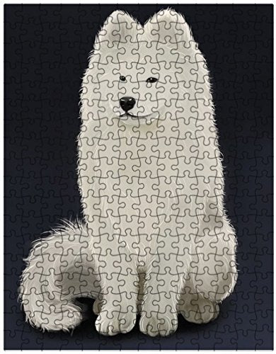 Samoyed Dog Puzzle with Photo Tin