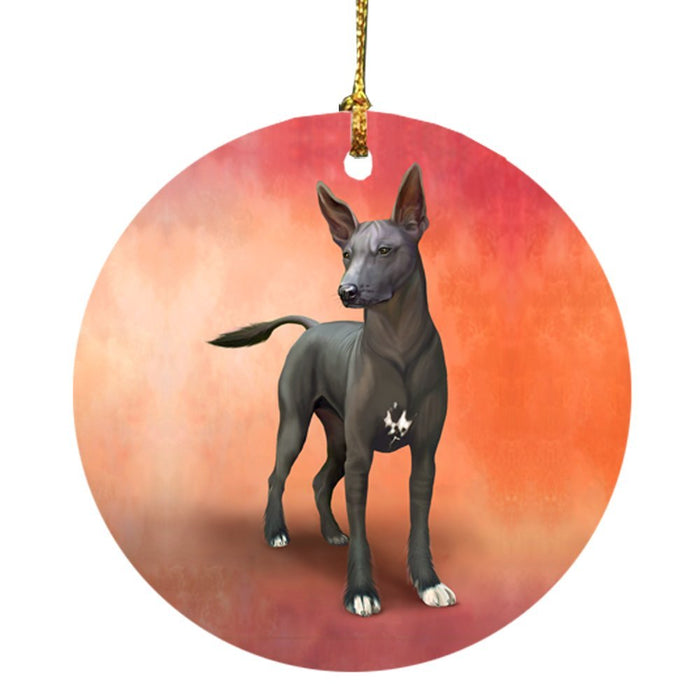 Xoloitzcuintle Dog Round Christmas Ornament