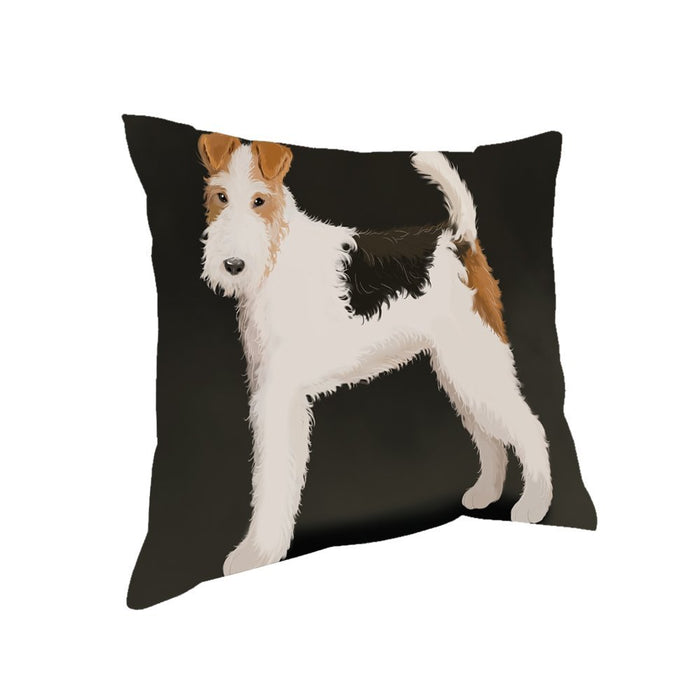 Wire Fox Terrier Dog Throw Pillow