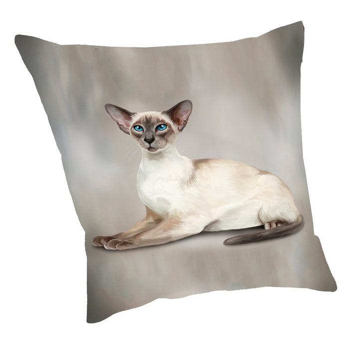 Thai Cat Throw Pillow D060