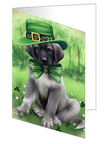 St. Patricks Day Irish Portrait Anatolian Shepherd Dog Handmade Artwork Assorted Pets Greeting Cards and Note Cards with Envelopes for All Occasions and Holiday Seasons GCD49541