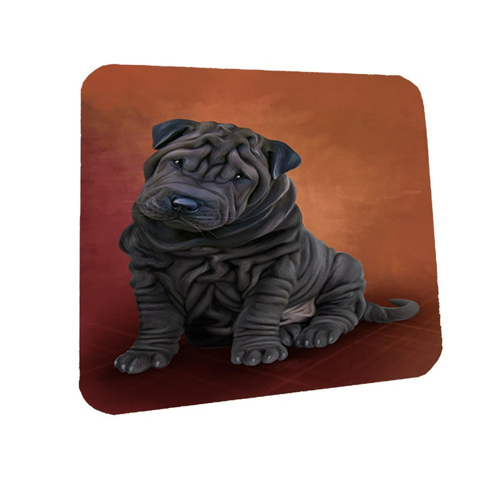 Shar Pei Dog Coasters Set of 4