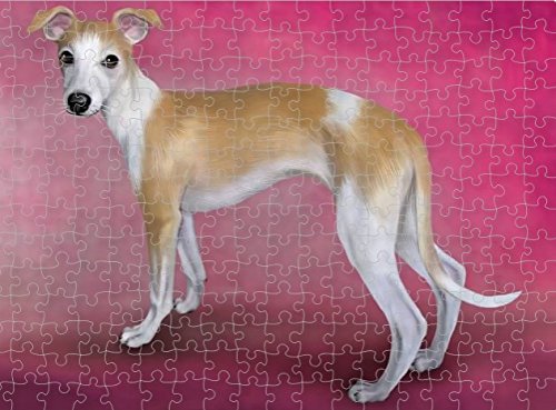 Whippet Puppy Dog Puzzle with Photo Tin