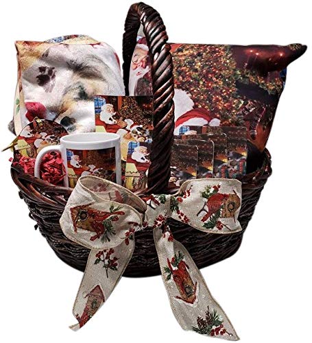 The Ultimate Dog Lover Holiday Gift Basket Bracco Italianos Dog Blanket, Pillow, Coasters, Magnet Coffee Mug and Ornament SSGB48047