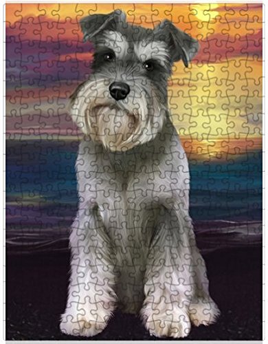 Schnauzer Dog Puzzle with Photo Tin
