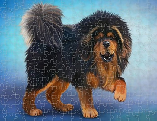Tibetan Mastiff Dog Puzzle with Photo Tin
