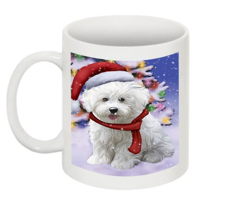 Winter Wonderland Bichon Frise Dog Christmas Mug CMG0577