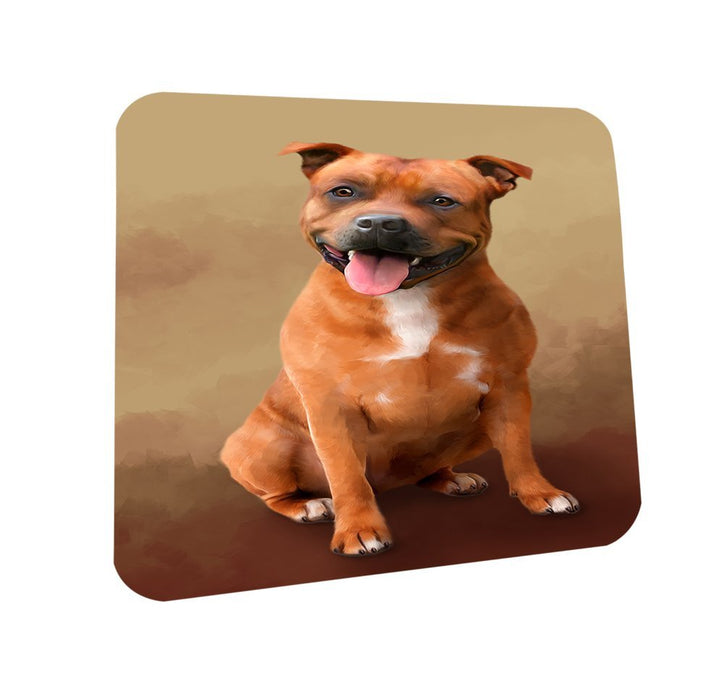 Staffordshire Bull Terrier Dog Coasters Set of 4