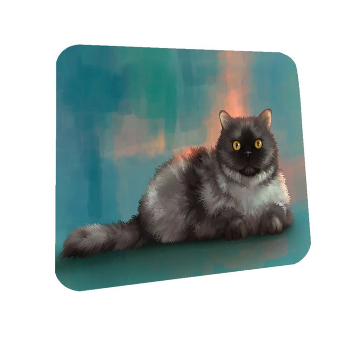 Selkirk Rex Cat Coasters Set of 4