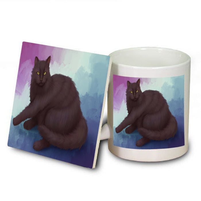 Tiffany Cat Mug and Coaster Set