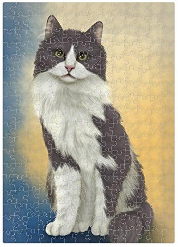 Turkish Angora Cat Puzzle with Photo Tin