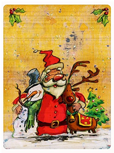 Santa, Snowman and Reindeer Buddies Large Cutting Board