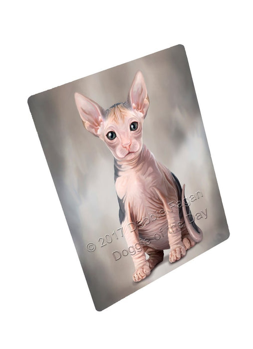 Sphynx Cat Art Portrait Print Woven Throw Sherpa Plush Fleece Blanket D057