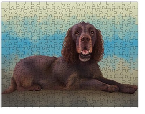 Sussex Spaniel Dog Puzzle with Photo Tin