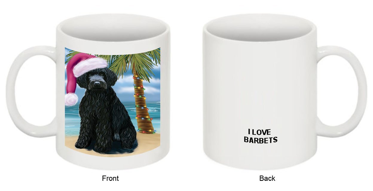 Summertime Barbet Dog on Beach Christmas Mug CMG0537
