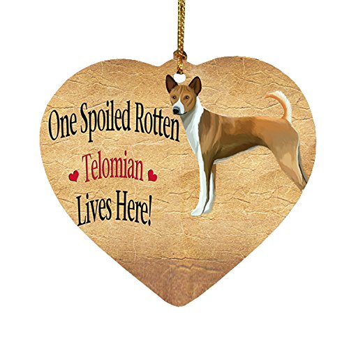 Telomian Spoiled Rotten Dog Heart Christmas Ornament