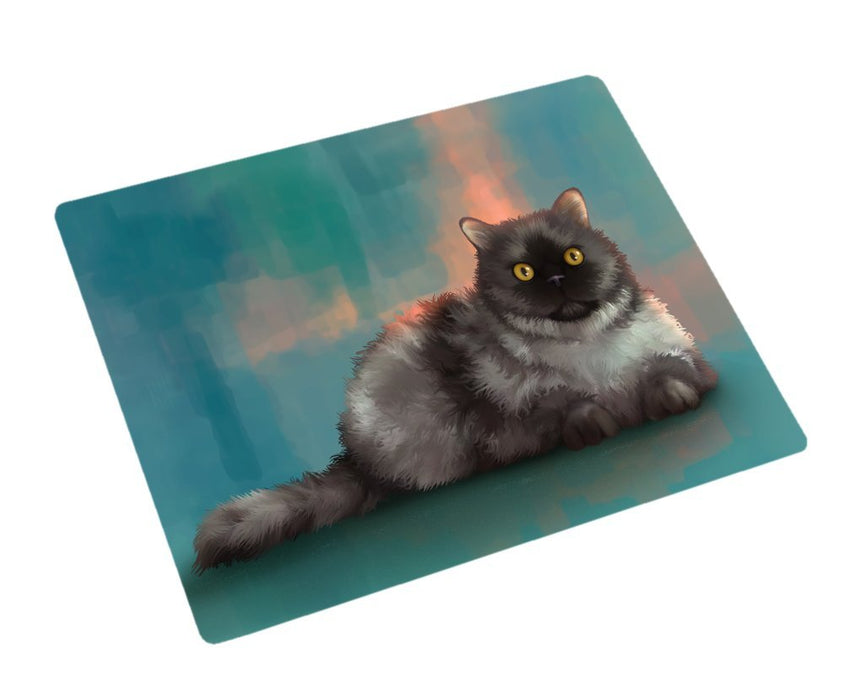 Selkirk Rex Cat Tempered Cutting Board