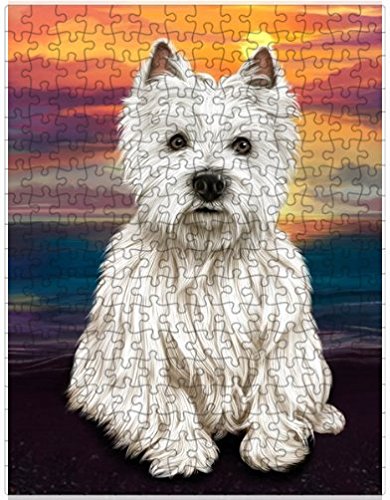Westies Dog Puzzle with Photo Tin