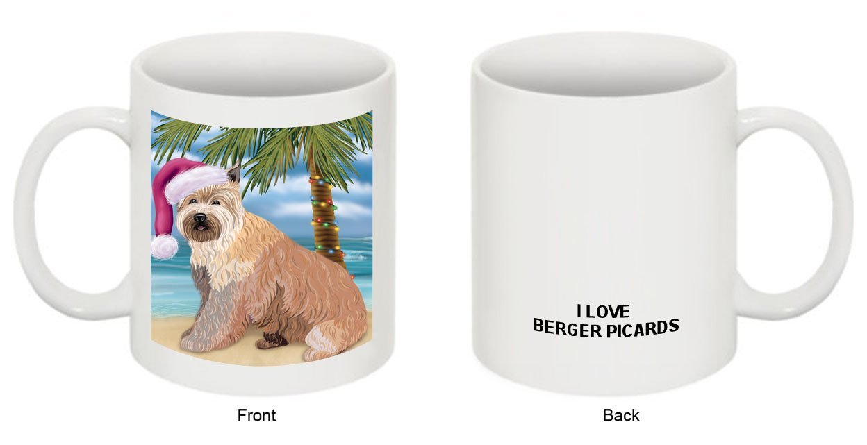 Summertime Berger Picard Dog on Beach Christmas Mug CMG0540