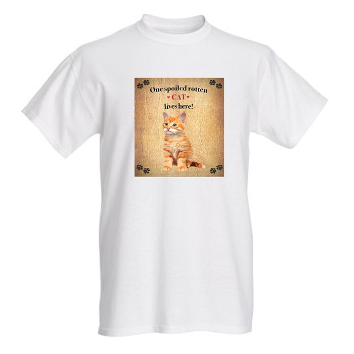 Tabby Orange Spoiled Rotten Cat T-Shirt
