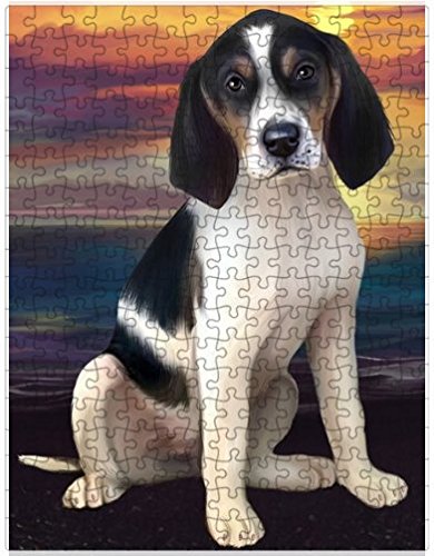 Treeing Walker Coonhound Dog Puzzle with Photo Tin D691